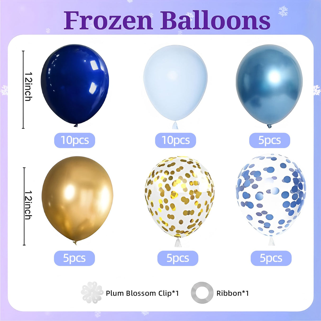 Set of 40 Dark Blue Party Balloon Kit 12" - YauSpark