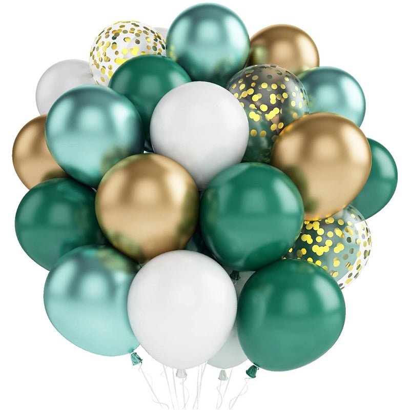 Set of 40 Dark Green Party Balloon Kit 12" - YauSpark