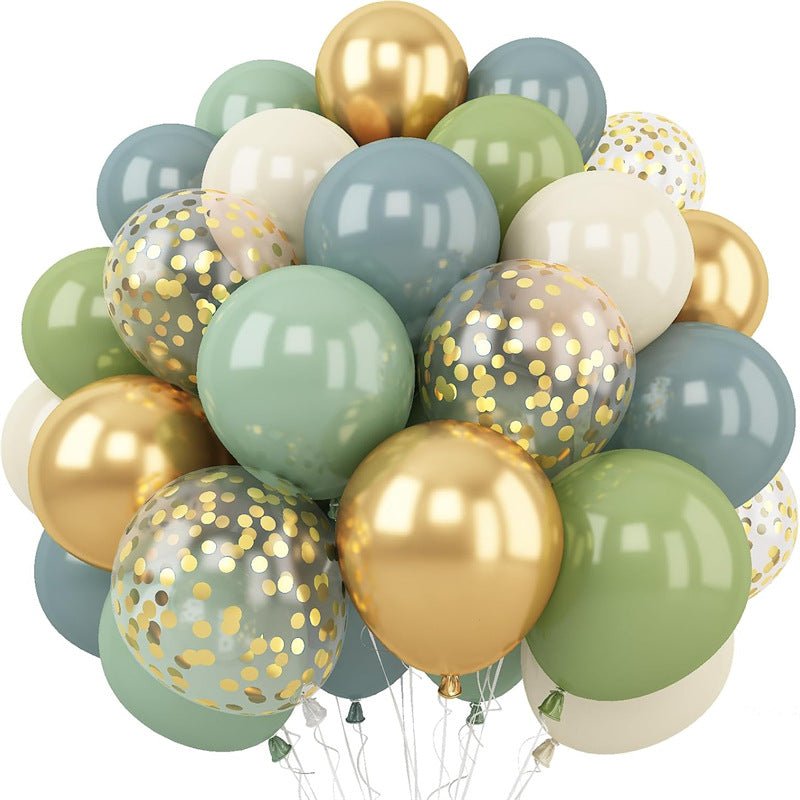 Set of 40 Green Party Balloon Kit 12" - YauSpark