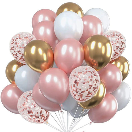 Set of 40 Light Pink Party Balloon Kit 12" - YauSpark