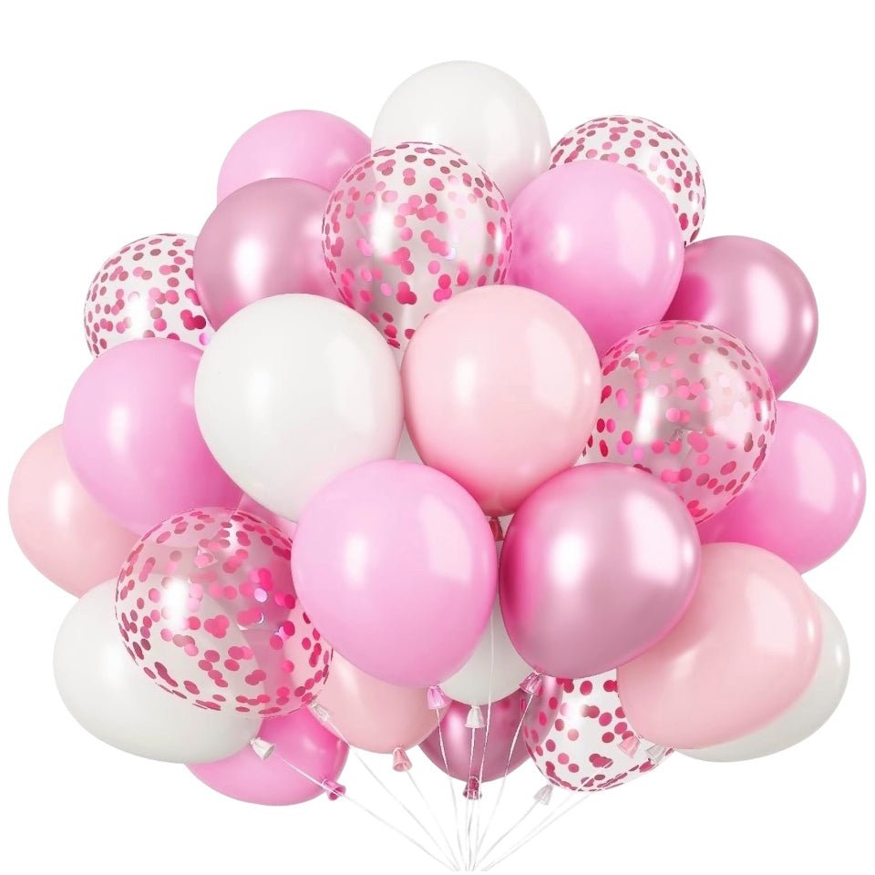 Set of 40 Pink Party Balloon Kit 12" - YauSpark