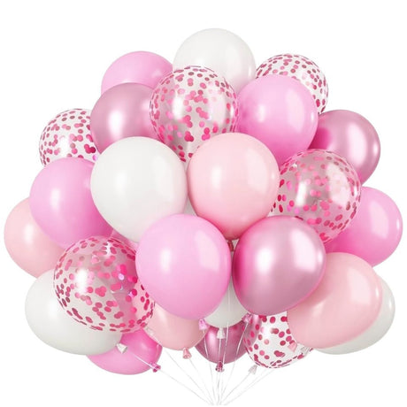 Set of 40 Pink Party Balloon Kit 12" - YauSpark