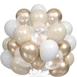 Set of 40 Retro Ivory Party Balloon Kit 12" - YauSpark