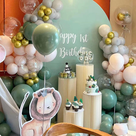 Set of 5 White Foldable Roman Paper Pillars for Parties 8” 16“ 24“ 32” 40” - YauSpark