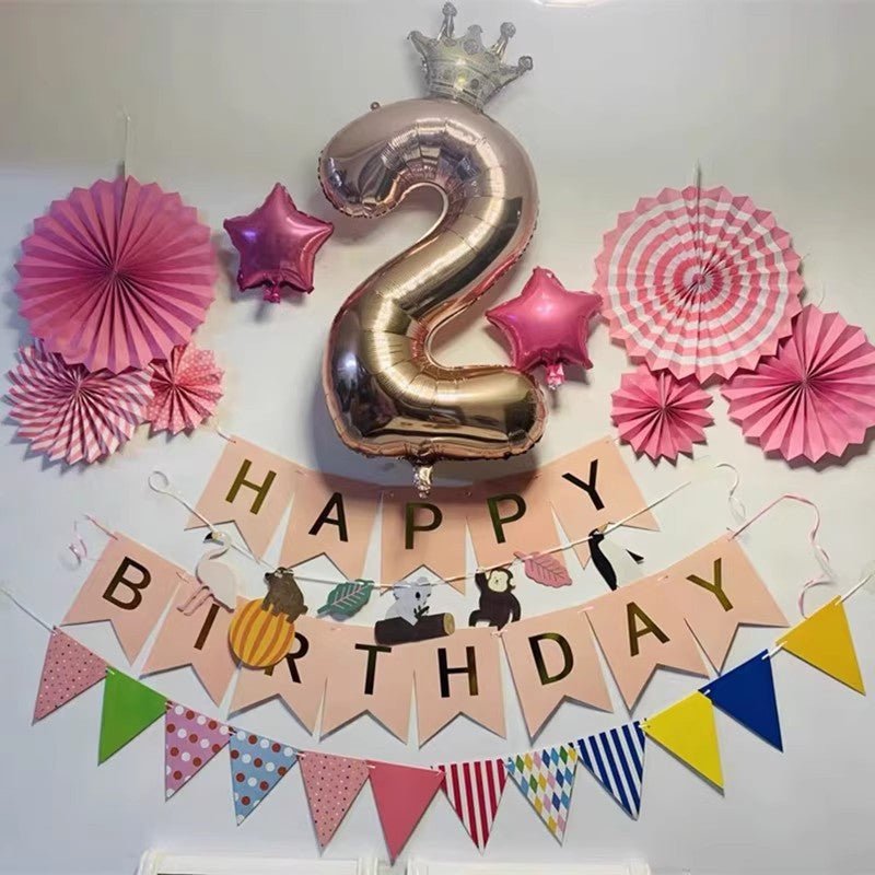 Set of 6 Black Hanging Paper Fan Decorations 8", 12", 16" - YauSpark