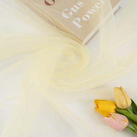 Sheer Organza Fabric Bolt, DIY Craft Fabric Roll 59"x40 Yards Beige - YauSpark