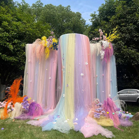 Sheer Organza Fabric Bolt, DIY Craft Fabric Roll 59"x40 Yards Champagne - YauSpark