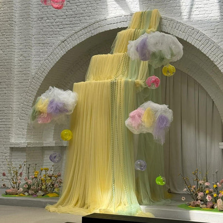 Sheer Organza Fabric Bolt, DIY Craft Fabric Roll 59"x40 Yards Champagne - YauSpark