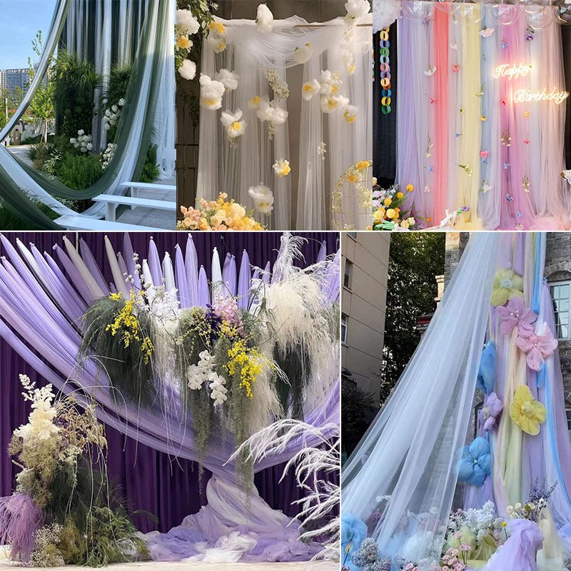 Sheer Organza Fabric Bolt, DIY Craft Fabric Roll 59"x40 Yards Champagne - YauSpark