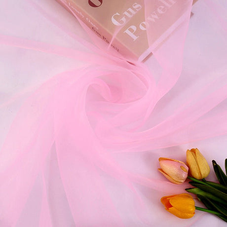 Sheer Organza Fabric Bolt, DIY Craft Fabric Roll 59"x40 Yards Light Pink - YauSpark