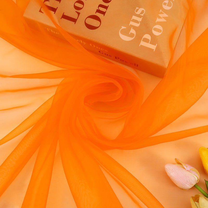 Sheer Organza Fabric Bolt, DIY Craft Fabric Roll 59"x40 Yards Orange - YauSpark