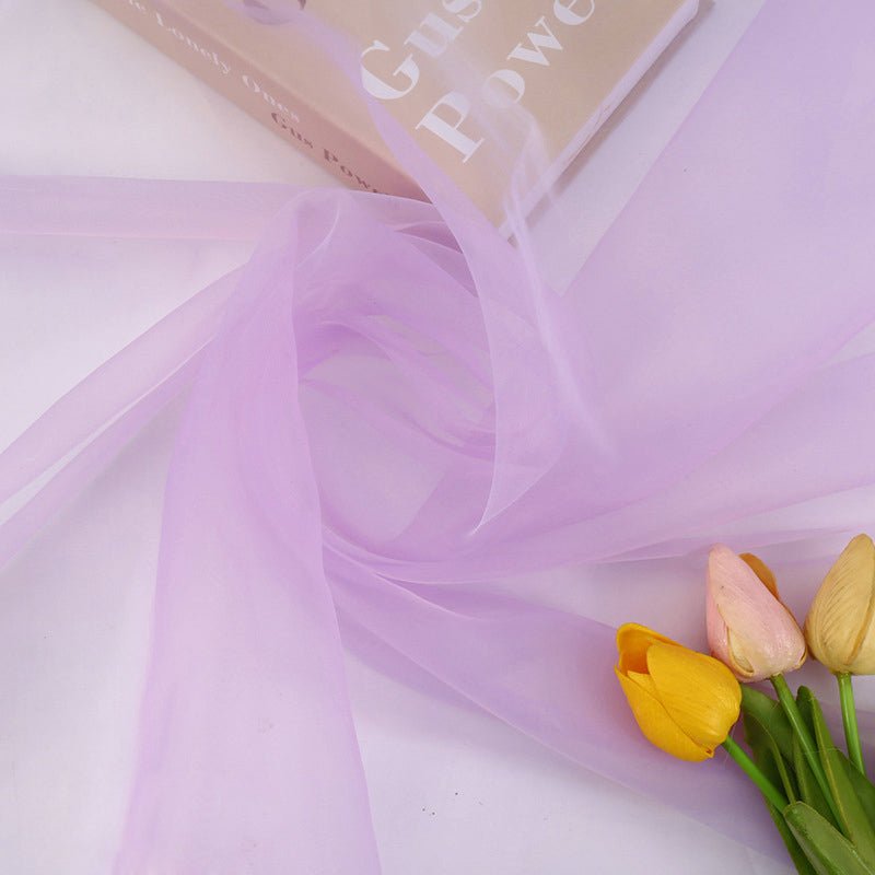 Sheer Organza Fabric Bolt, DIY Craft Fabric Roll 59"x40 Yards Purple - YauSpark