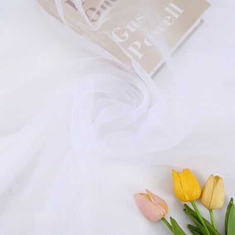 Sheer Organza Fabric Bolt, DIY Craft Fabric Roll 59"x40 Yards White - YauSpark