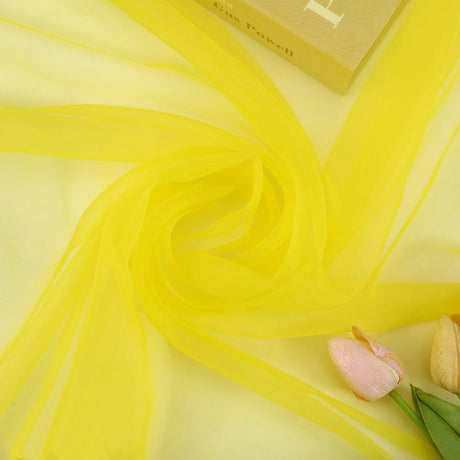 Sheer Organza Fabric Bolt, DIY Craft Fabric Roll 59"x40 Yards Yellow - YauSpark