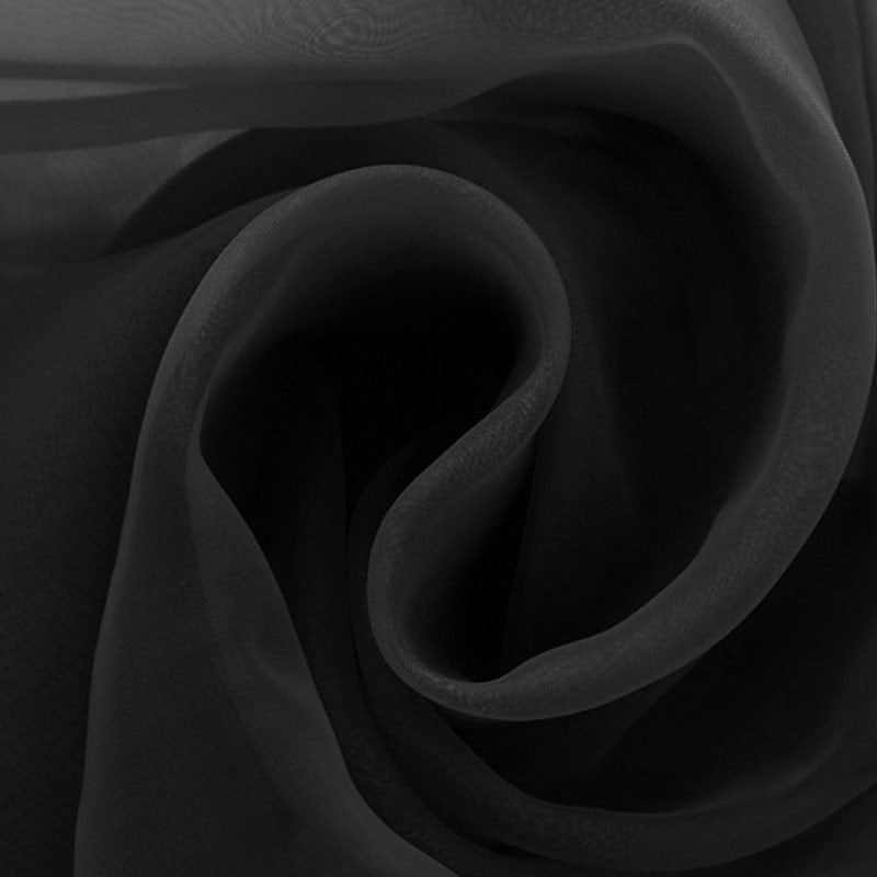 Sheer Organza Wedding Arch Draping Fabric 20ft Black - YauSpark