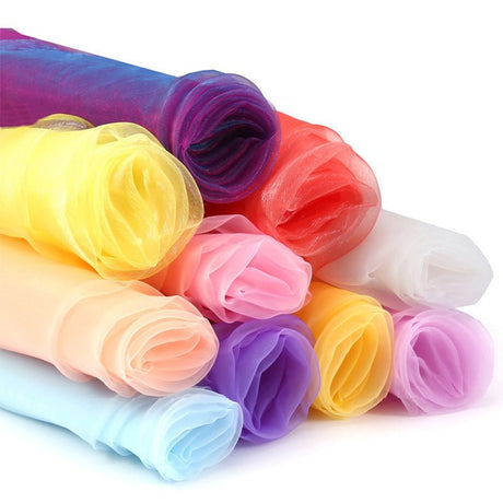 Sheer Organza Wedding Arch Draping Fabric 20ft Dark Purple - YauSpark