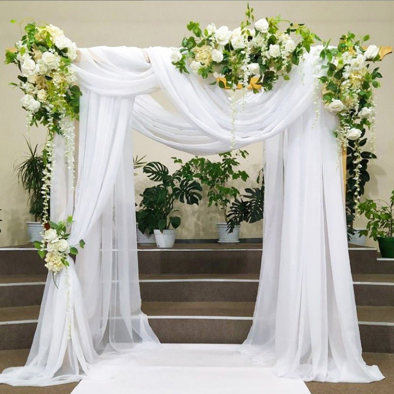 Sheer Organza Wedding Arch Draping Fabric 20ft White - YauSpark