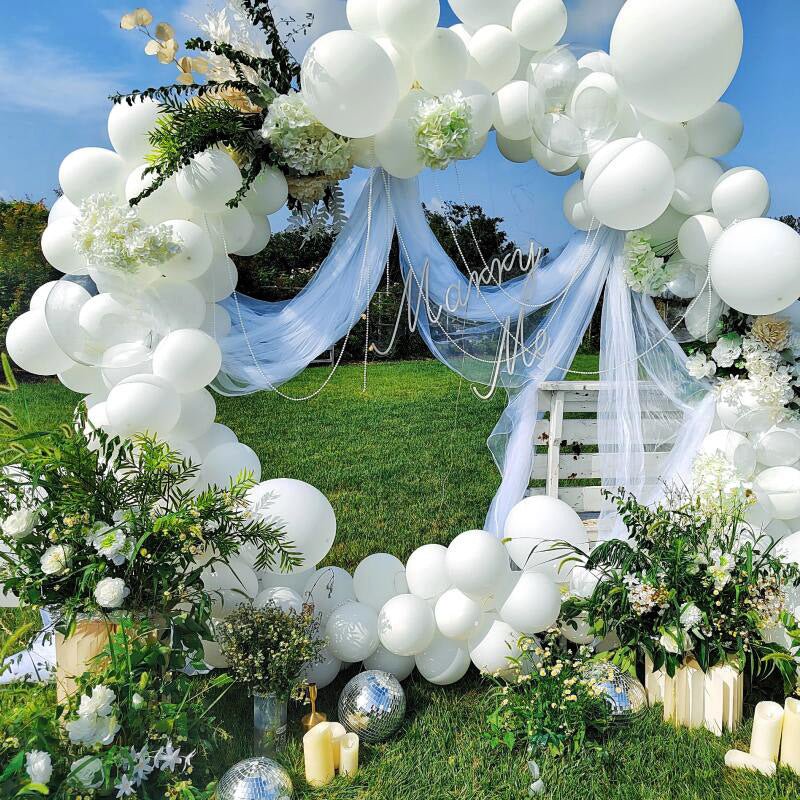 Sheer Organza Wedding Arch Draping Fabric 20ft White - YauSpark