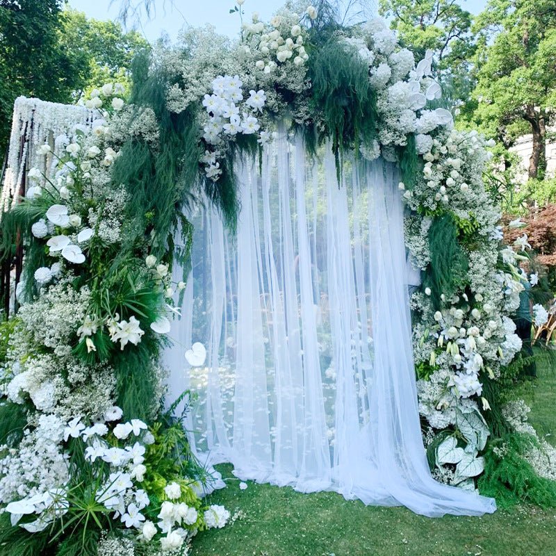 Sheer Organza Wedding Arch Draping Fabric 20ft White - YauSpark