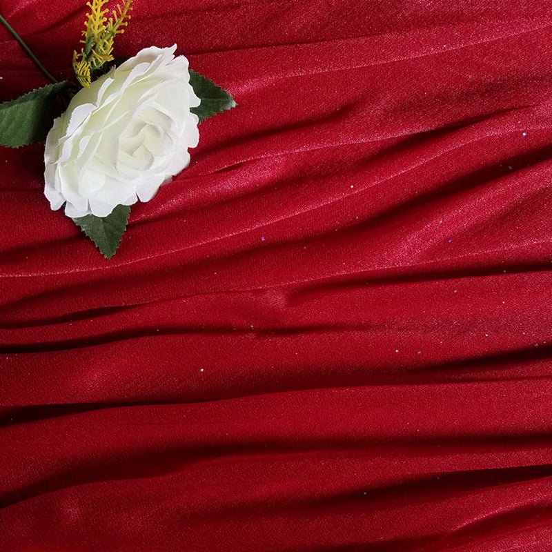 Sheer Wedding Arch Drape 5ftx32ft Burgundy - YauSpark