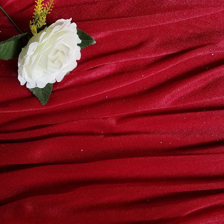 Sheer Wedding Arch Drape 5ftx32ft Burgundy - YauSpark