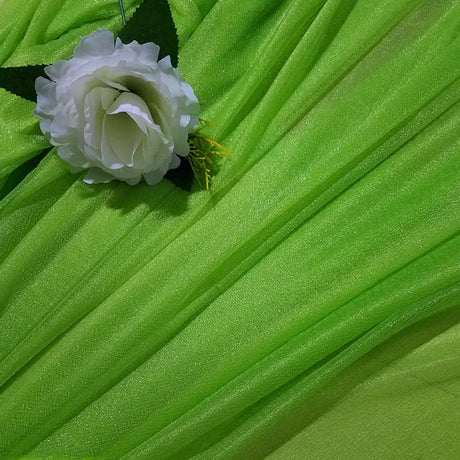 Sheer Wedding Arch Drape 5ftx32ft Grass Green - YauSpark