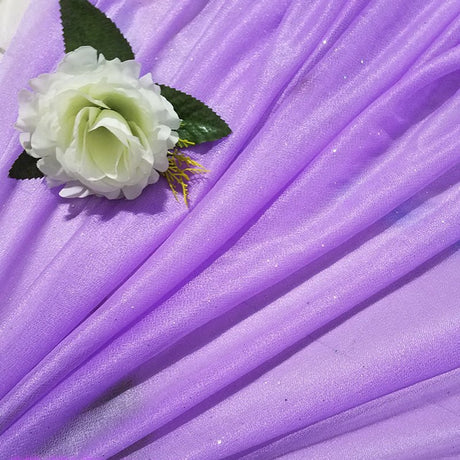 Sheer Wedding Arch Drape 5ftx32ft Light Purple - YauSpark