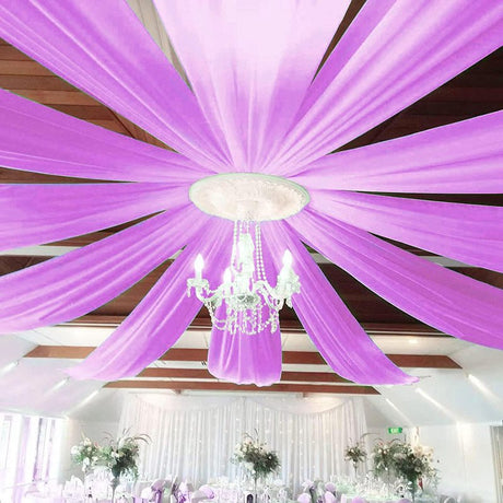 Sheer Wedding Arch Drape 5ftx32ft Pink - YauSpark