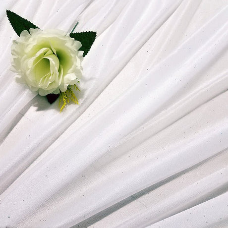 Sheer Wedding Arch Drape 5ftx32ft White - YauSpark
