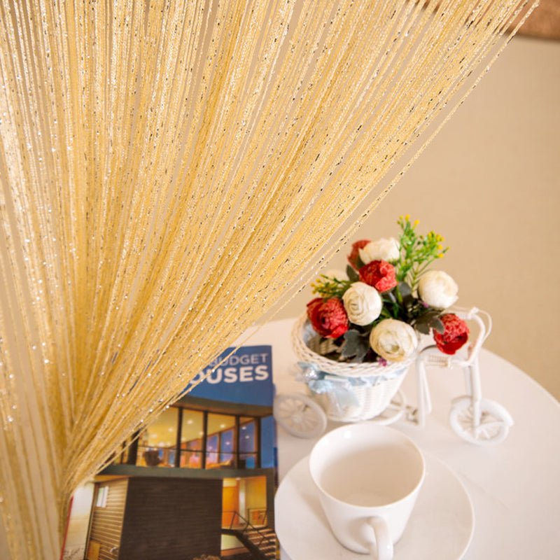 Silk Tassel String Curtains 3ftx7ft Violet - YauSpark