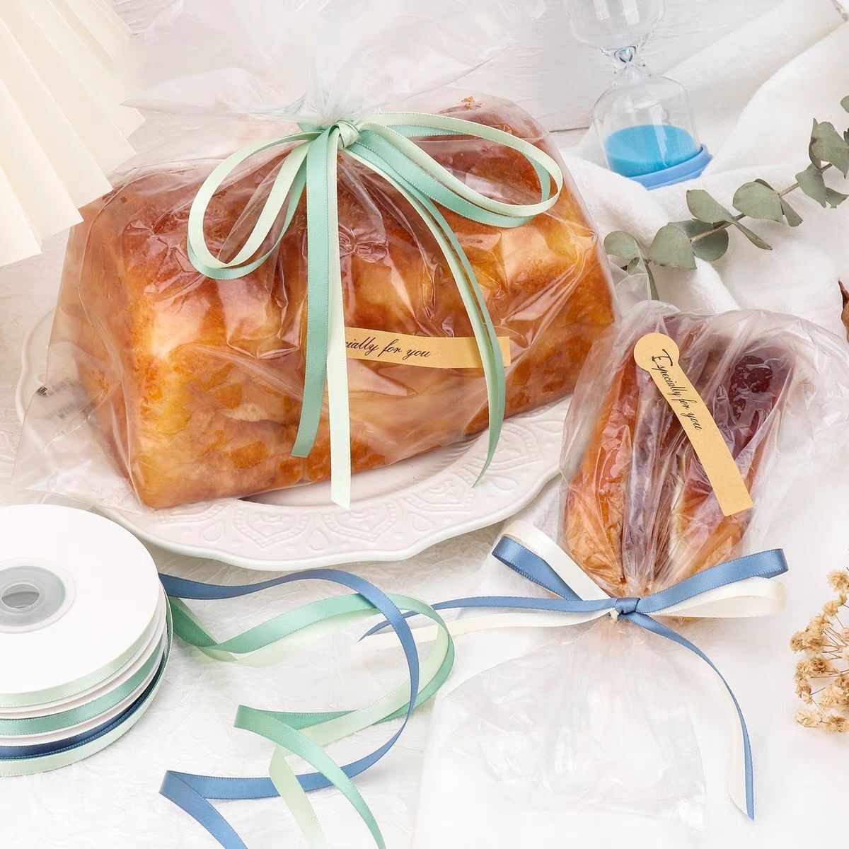 Single Face Decorative Satin Ribbon 100 Yards 3/8" Beige - YauSpark