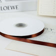 Single Face Decorative Satin Ribbon 100 Yards 3/8" Brown - YauSpark