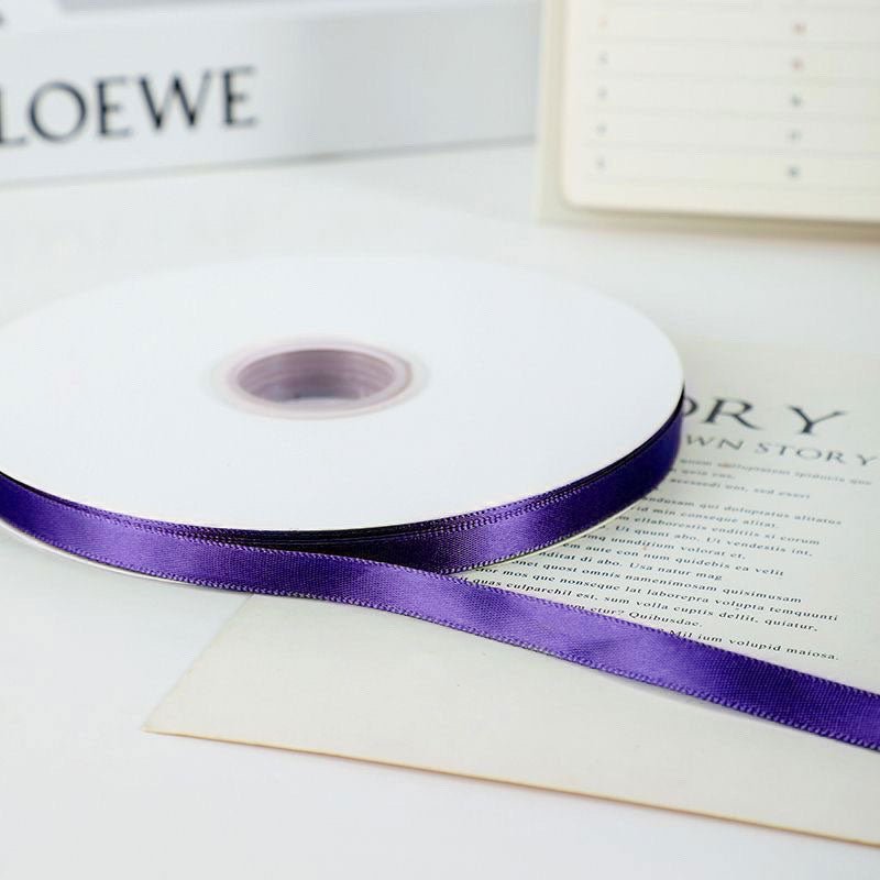 Single Face Decorative Satin Ribbon 100 Yards 3/8" Haze Purple - YauSpark