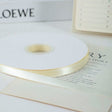 Single Face Decorative Satin Ribbon 100 Yards 3/8" Off White - YauSpark