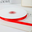 Single Face Decorative Satin Ribbon 100 Yards 3/8" Red - YauSpark