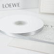 Single Face Decorative Satin Ribbon 100 Yards 3/8" Silver Gray - YauSpark