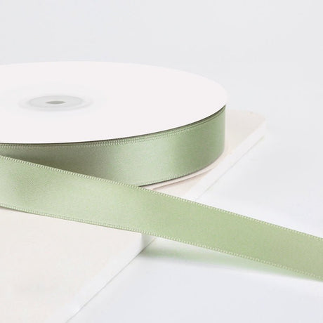 Single Face Decorative Satin Ribbon 100 Yards 7/8" Moss Green - YauSpark