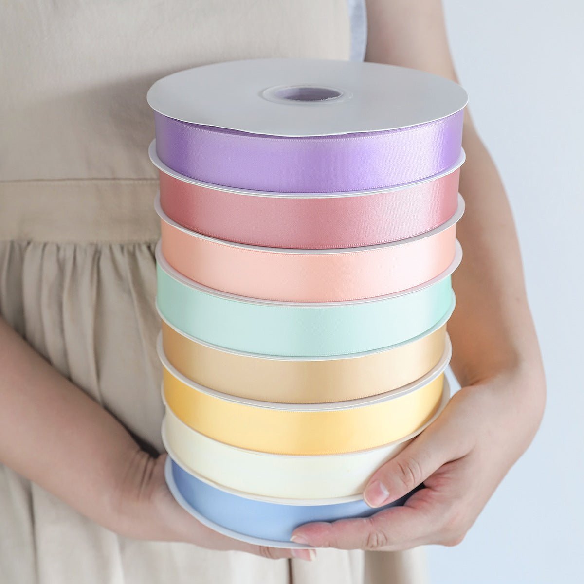 Single Face Decorative Satin Ribbon 100 Yards 7/8" Orange - YauSpark