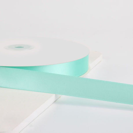 Single Face Decorative Satin Ribbon 100 Yards 7/8" Teal - YauSpark