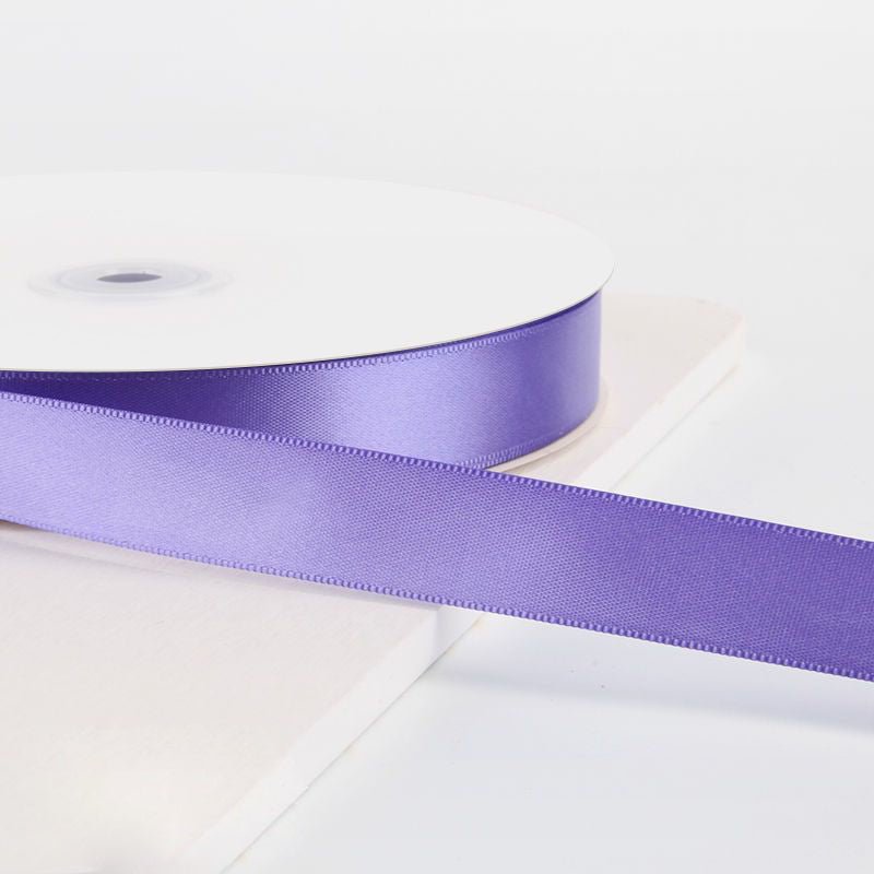 Single Face Decorative Satin Ribbon 100 Yards 7/8" Violet - YauSpark