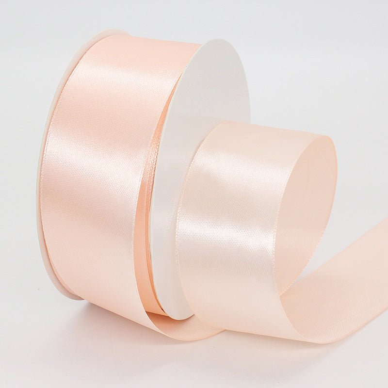 Single Face Decorative Satin Ribbon 50 Yards 1.5" Champagne Pink - YauSpark