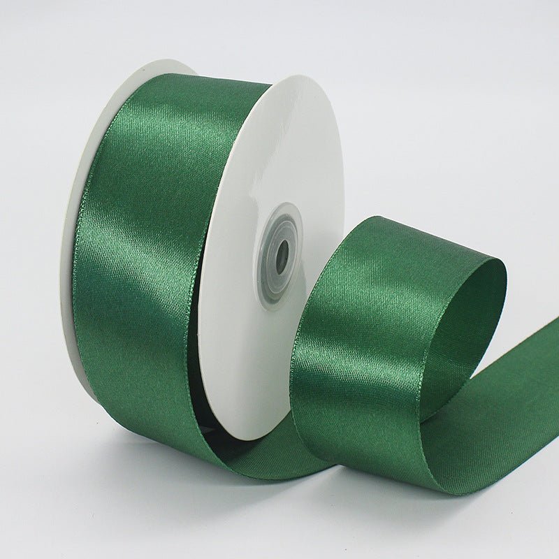 Single Face Decorative Satin Ribbon 50 Yards 1.5" Dark Green - YauSpark