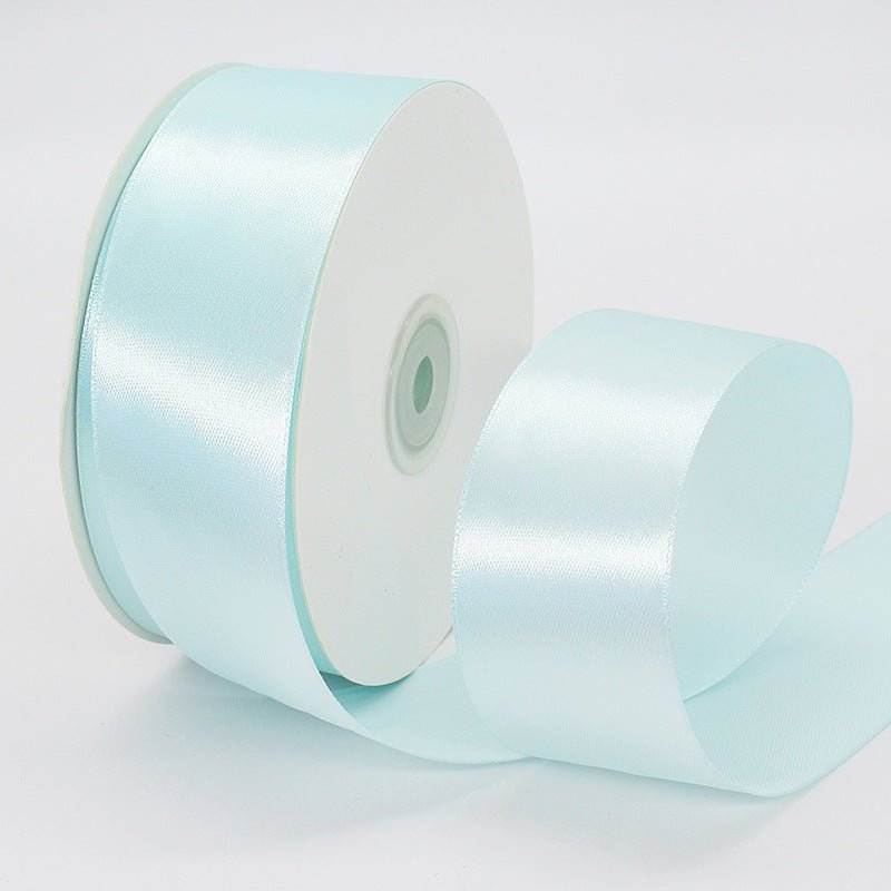 Single Face Decorative Satin Ribbon 50 Yards 1.5" Light Tiffany Blue - YauSpark