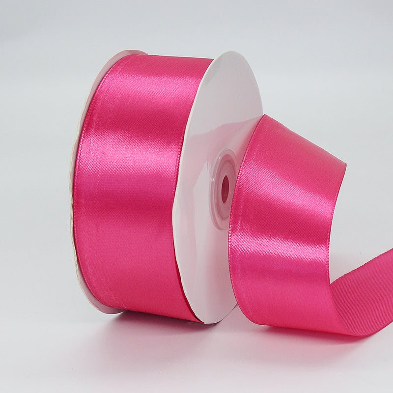 Single Face Decorative Satin Ribbon 50 Yards 1.5" Rose Red - YauSpark