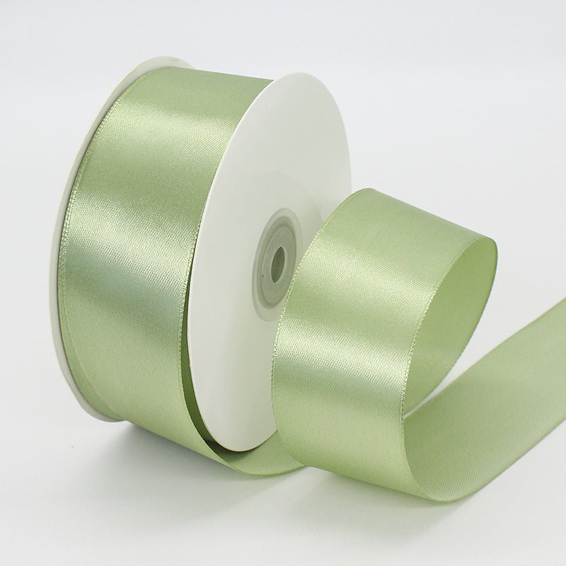 Single Face Decorative Satin Ribbon 50 Yards 1.5" Sage Green - YauSpark