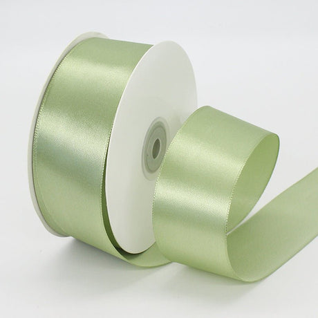 Single Face Decorative Satin Ribbon 50 Yards 1.5" Sage Green - YauSpark