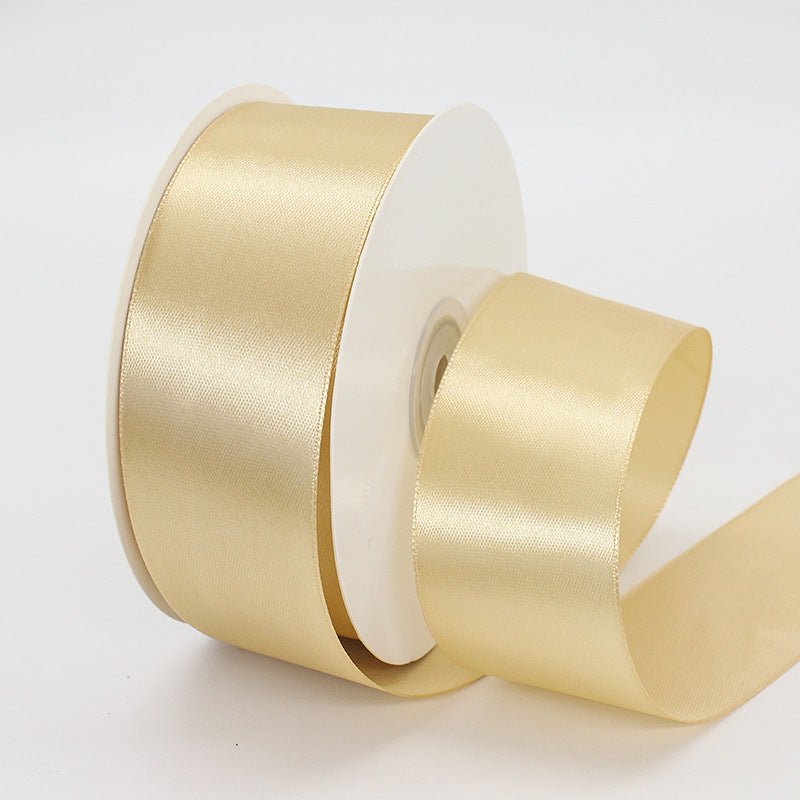 Single Face Decorative Satin Ribbon 50 Yards 1.5" Tyrant Gold - YauSpark
