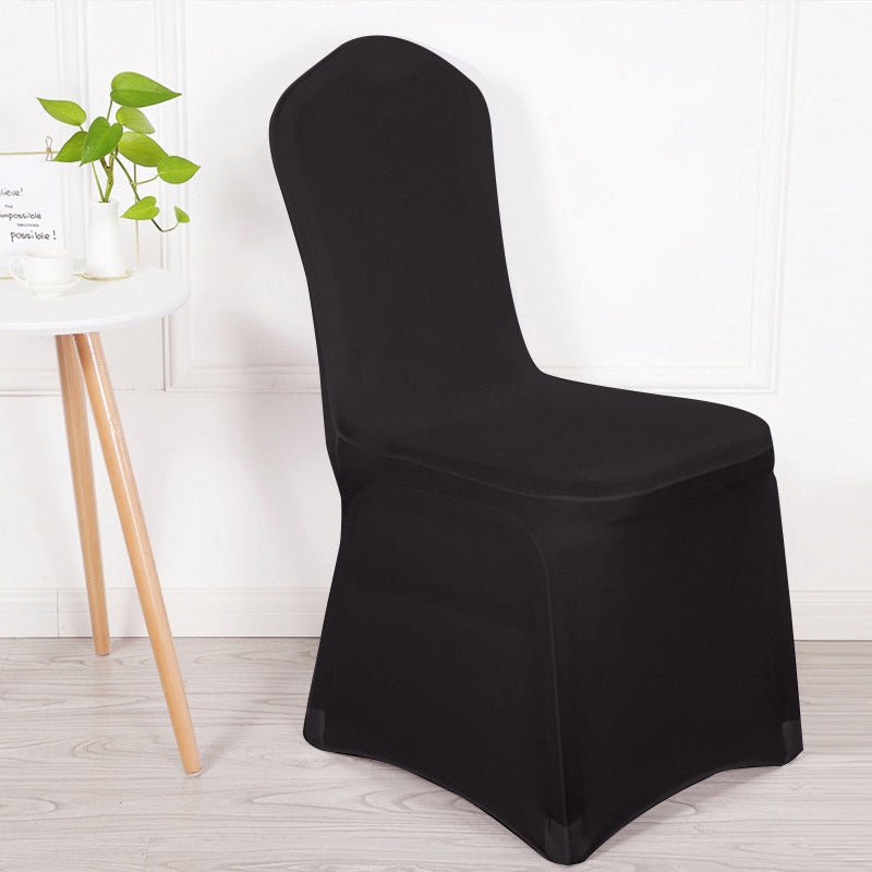 Stretch Polyester Chair Cover Thick Black - YauSpark
