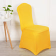 Stretch Polyester Chair Cover Thick Bright Yellow - YauSpark