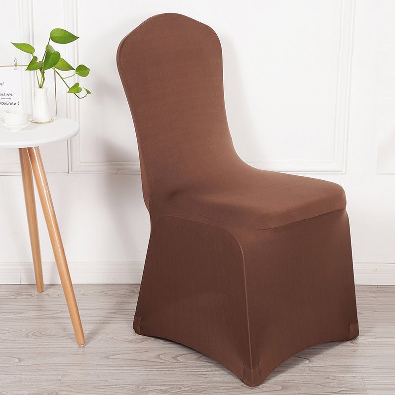 Stretch Polyester Chair Cover Thick Dark Coffee - YauSpark